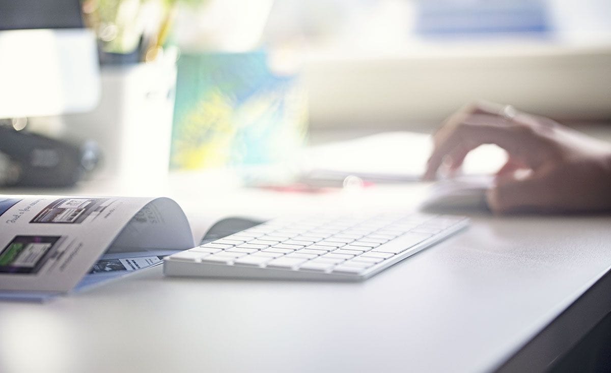 Image of Keyboard and Clear desk