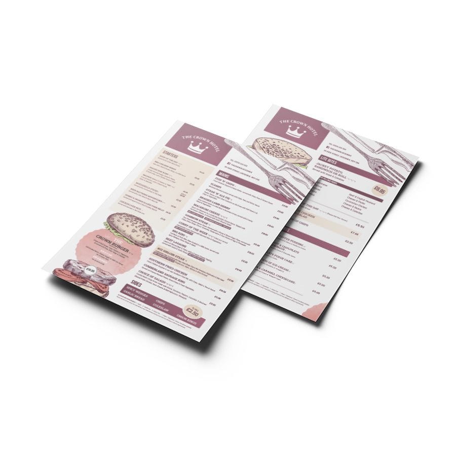 The Crown Hotel Menu