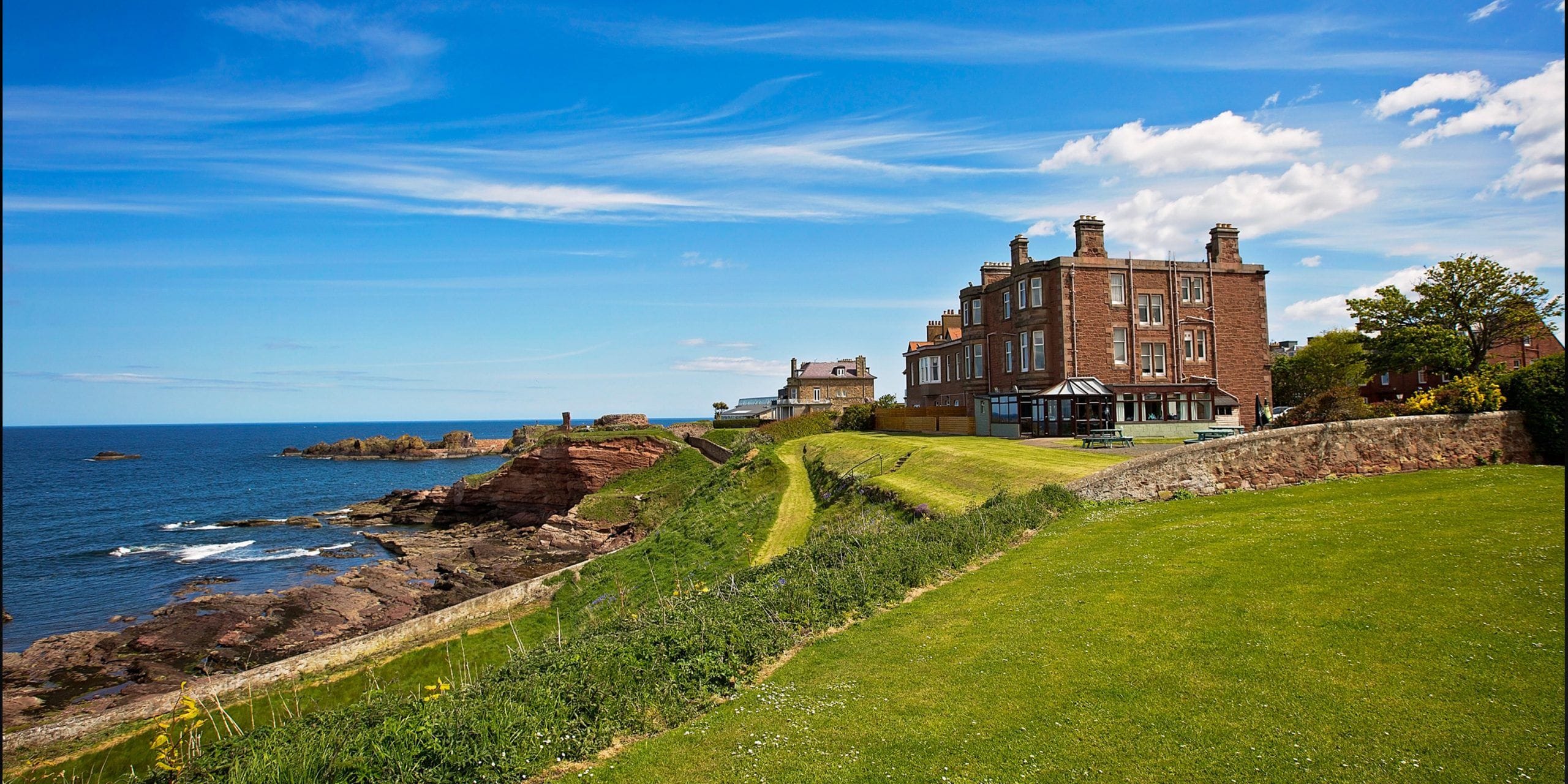 Property overlooking the sea, with large garden